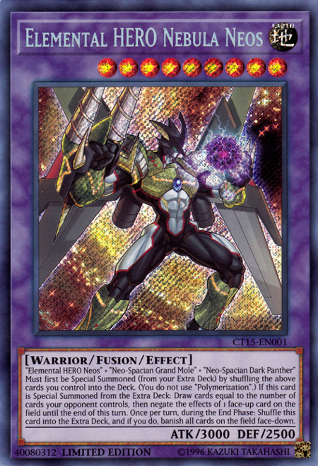 Elemental Hero Nebula Neos [CT15-EN001] Secret Rare - PCA Designer Toys
