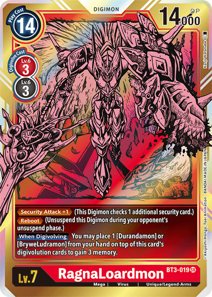 RagnaLoardmon [BT3-019] (Alternate Art) [Release Special Booster Ver.1.5] - PCA Designer Toys