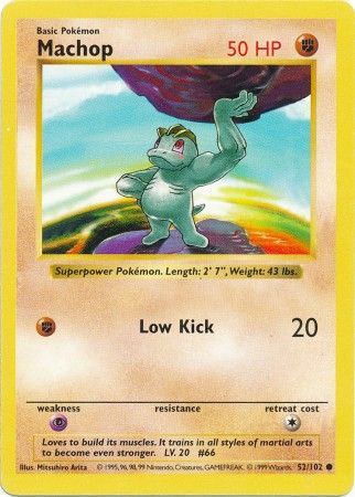 Machop (52/102) [Base Set Shadowless Unlimited] - PCA Designer Toys