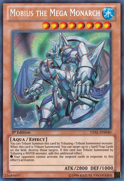Mobius the Mega Monarch [LVAL-EN040] Secret Rare - PCA Designer Toys