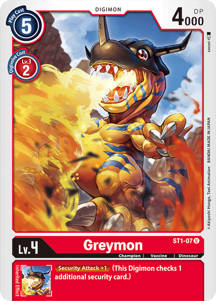 Greymon [ST1-07] [Starter Deck: Gaia Red] - PCA Designer Toys
