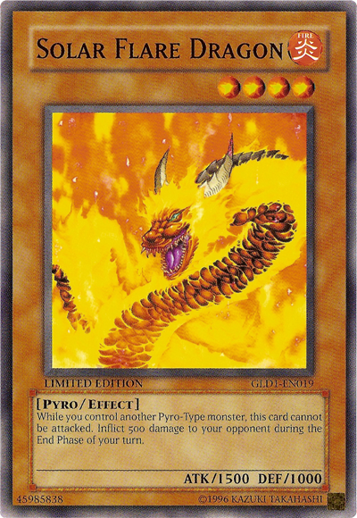 Solar Flare Dragon [GLD1-EN019] Common - PCA Designer Toys