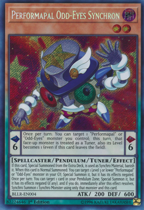Performapal Odd-Eyes Synchron [BLLR-EN004] Secret Rare - PCA Designer Toys