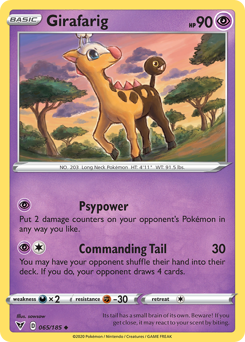 Girafarig (065/185) [Sword & Shield: Vivid Voltage] - PCA Designer Toys