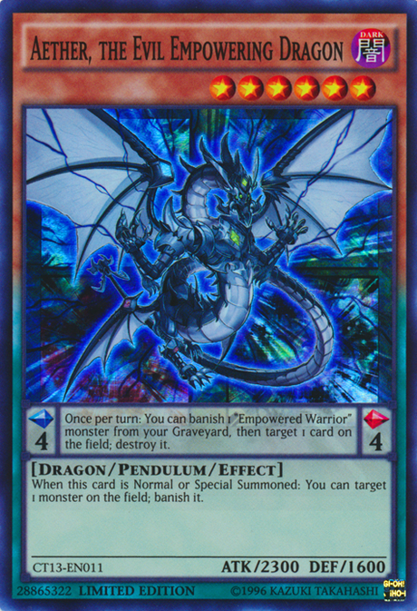 Aether, the Evil Empowering Dragon [CT13-EN011] Super Rare - PCA Designer Toys