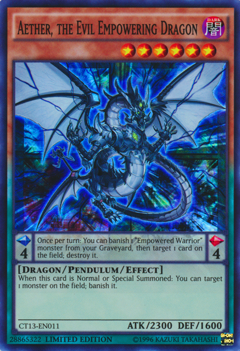 Aether, the Evil Empowering Dragon [CT13-EN011] Super Rare - PCA Designer Toys
