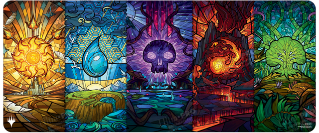 Ultra PRO: Playmat - Dominaria United (Stained Glass Land Medley - 6ft Table)