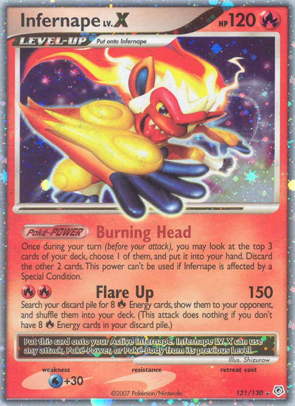 Infernape LV.X (121/130) [Diamond & Pearl: Base Set] - PCA Designer Toys