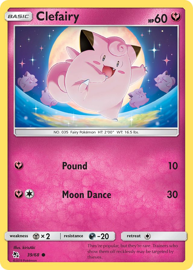 Clefairy (39/68) [Sun & Moon: Hidden Fates] - PCA Designer Toys
