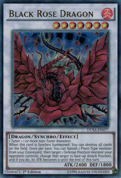Black Rose Dragon [DUSA-EN077] Ultra Rare - PCA Designer Toys