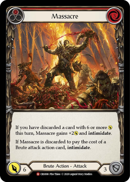 Massacre [CRU008] (Crucible of War)  1st Edition Rainbow Foil - PCA Designer Toys