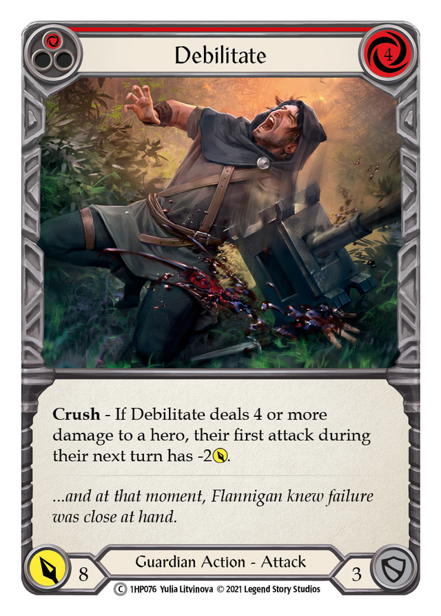 Debilitate (Red) [1HP076] (History Pack 1) - PCA Designer Toys