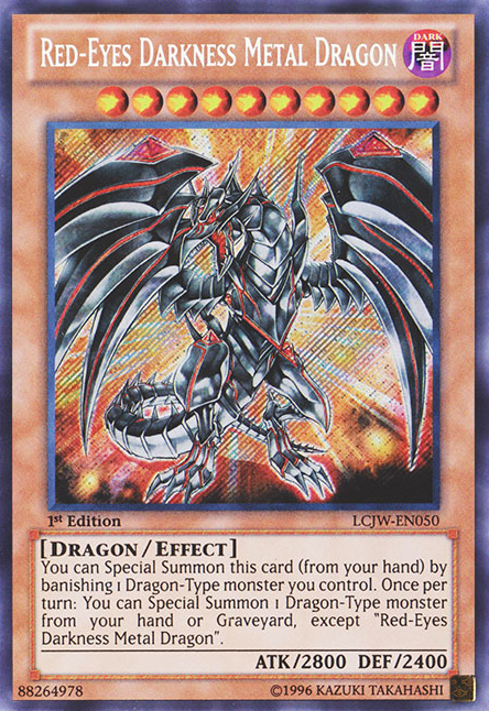 Red-Eyes Darkness Metal Dragon [LCJW-EN050] Secret Rare - PCA Designer Toys