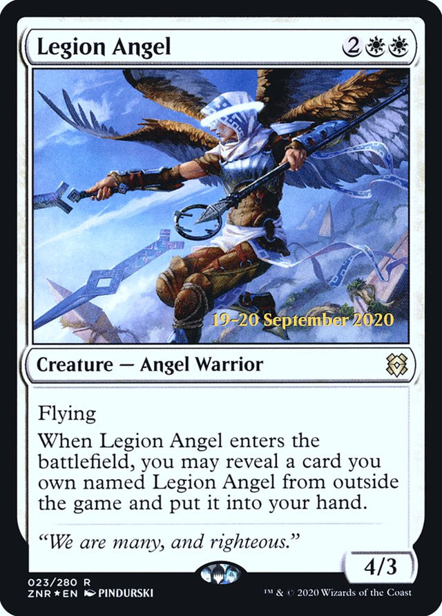 Legion Angel [Zendikar Rising Prerelease Promos] - PCA Designer Toys