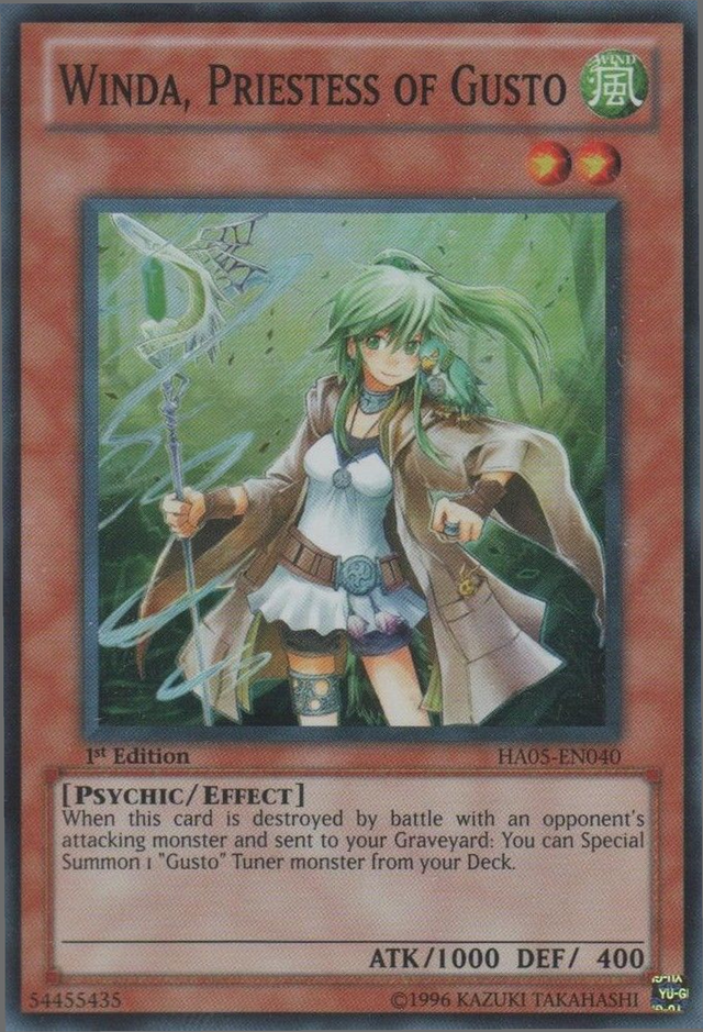 Winda, Priestess of Gusto [HA05-EN040] Super Rare - PCA Designer Toys