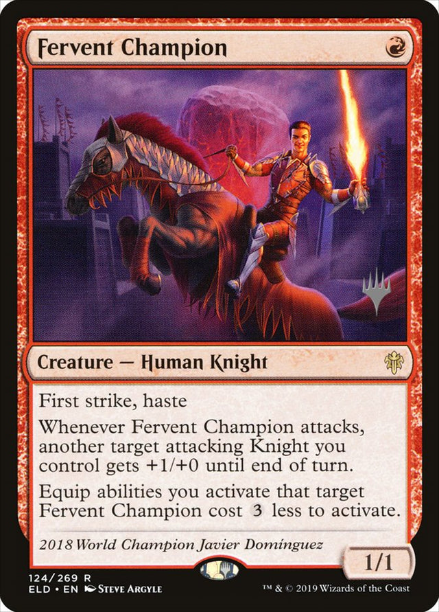 Fervent Champion (Promo Pack) [Throne of Eldraine Promos] - PCA Designer Toys