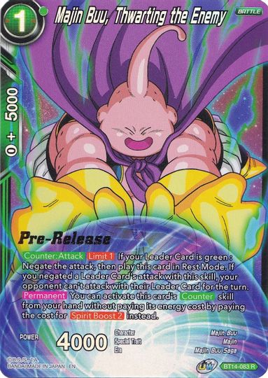 Majin Buu, Thwarting the Enemy (BT14-083) [Cross Spirits Prerelease Promos] - PCA Designer Toys