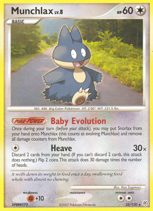 Munchlax (33/130) [Diamond & Pearl: Base Set] - PCA Designer Toys