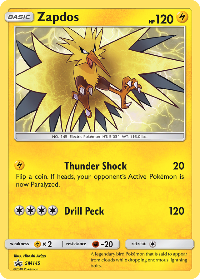 Zapdos (SM145) [Sun & Moon: Black Star Promos] - PCA Designer Toys