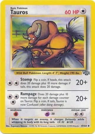 Tauros (47/64) [Jungle Unlimited] - PCA Designer Toys