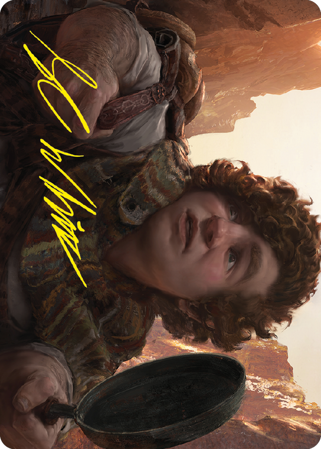 Sam, Loyal Attendant Art Card (Gold-Stamped Signature) [The Lord of the Rings: Tales of Middle-earth Art Series] - PCA Designer Toys