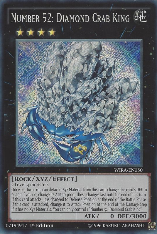 Number 52: Diamond Crab King [WIRA-EN050] Secret Rare - PCA Designer Toys