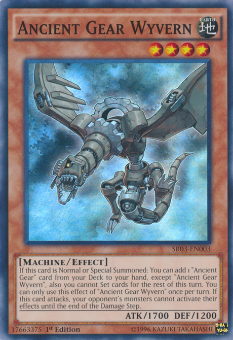 Ancient Gear Wyvern [SR03-EN003] Super Rare - PCA Designer Toys