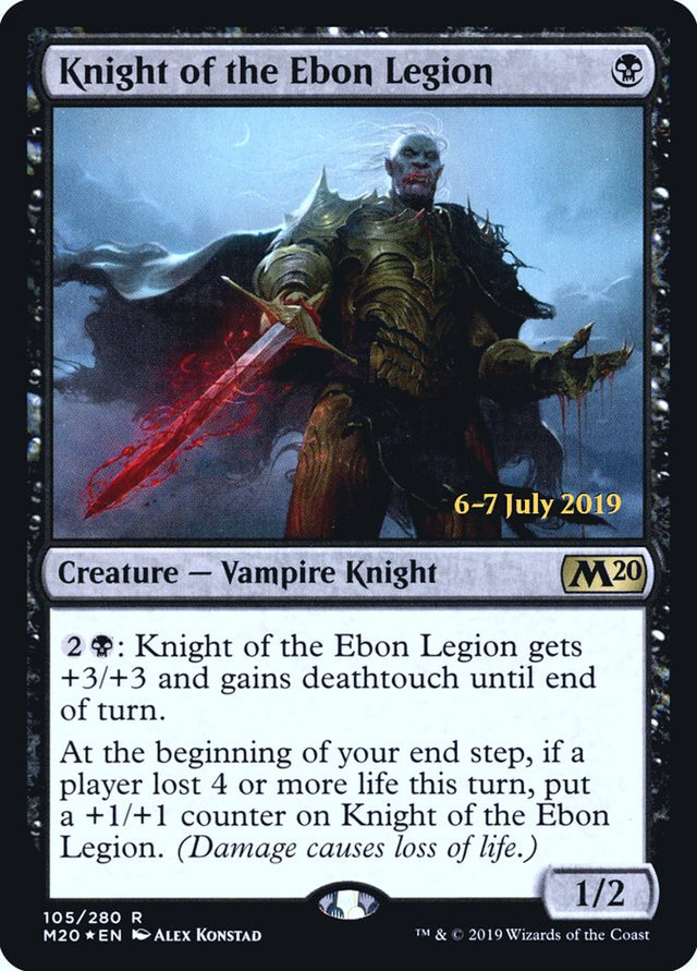 Knight of the Ebon Legion [Core Set 2020 Prerelease Promos] - PCA Designer Toys