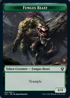 Demon // Fungus Beast Token [Commander 2021 Tokens] - PCA Designer Toys