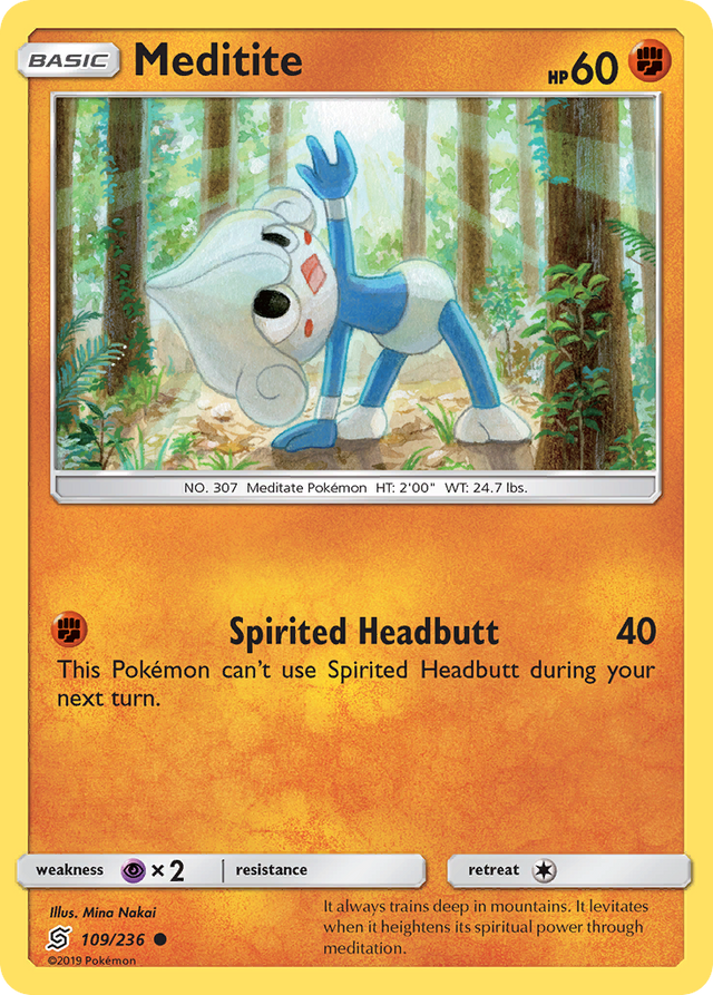 Meditite (109/236) [Sun & Moon: Unified Minds] - PCA Designer Toys