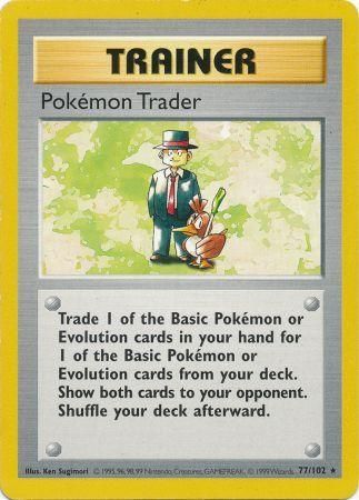 Pokemon Trader (77/102) [Base Set Shadowless Unlimited] - PCA Designer Toys