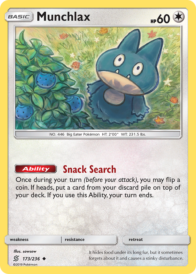 Munchlax (173/236) [Sun & Moon: Unified Minds] - PCA Designer Toys