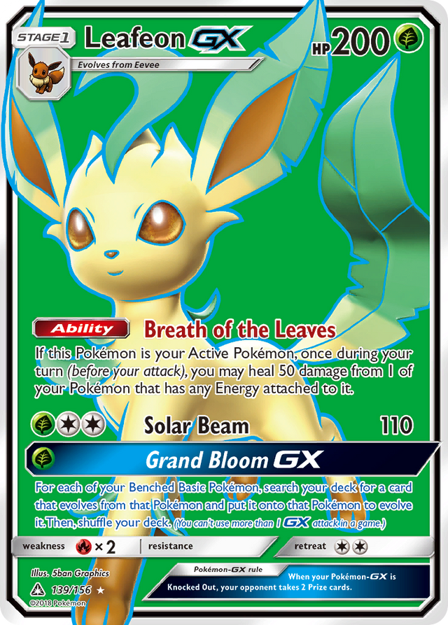 Leafeon GX (139/156) [Sun & Moon: Ultra Prism] - PCA Designer Toys