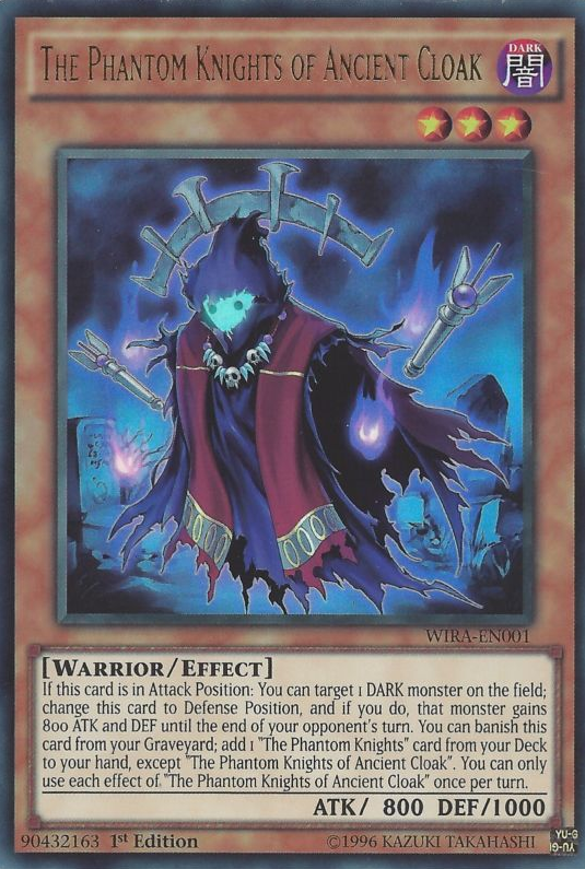 The Phantom Knights of Ancient Cloak [WIRA-EN001] Ultra Rare - PCA Designer Toys
