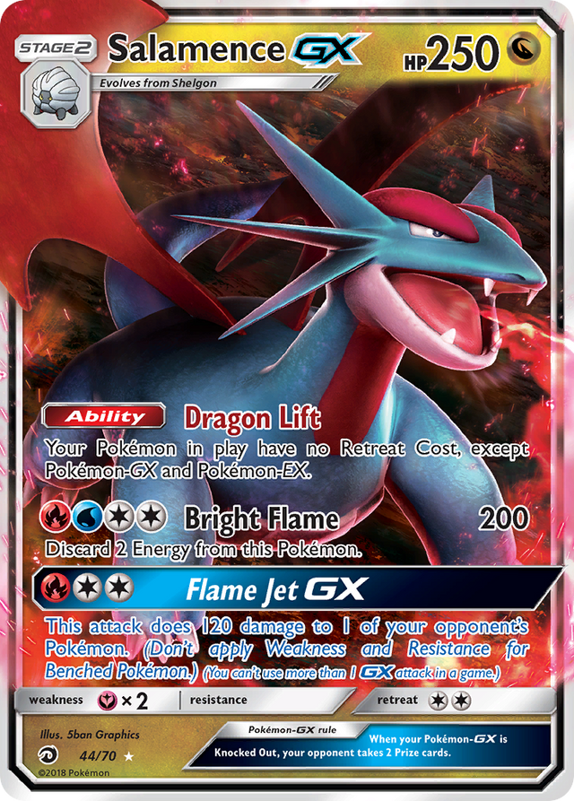 Salamence GX (44/70) [Sun & Moon: Dragon Majesty] - PCA Designer Toys
