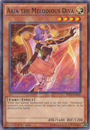 Aria the Melodious Diva [SP15-EN018] Shatterfoil Rare - PCA Designer Toys