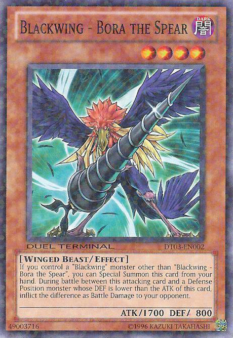 Blackwing - Bora the Spear [DT03-EN002] Common - PCA Designer Toys