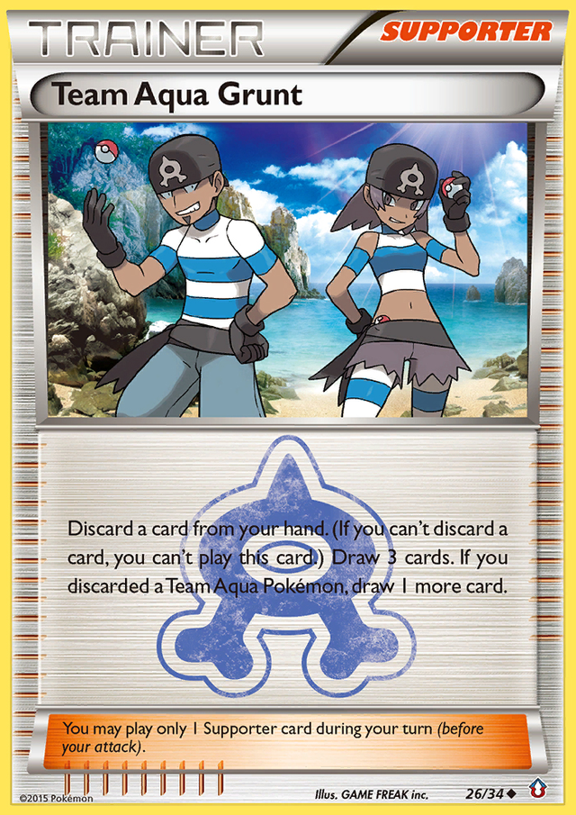 Team Aqua Grunt (26/34) [XY: Double Crisis] - PCA Designer Toys
