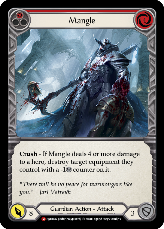 Mangle [CRU026] (Crucible of War)  1st Edition Rainbow Foil - PCA Designer Toys