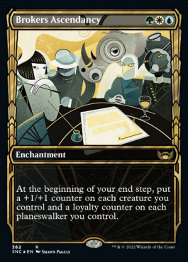 Brokers Ascendancy (Showcase Golden Age Gilded Foil) [Streets of New Capenna] - PCA Designer Toys