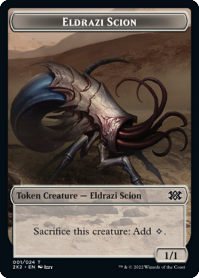 Faerie Rogue // Eldrazi Scion Double-sided Token [Double Masters 2022 Tokens] - PCA Designer Toys