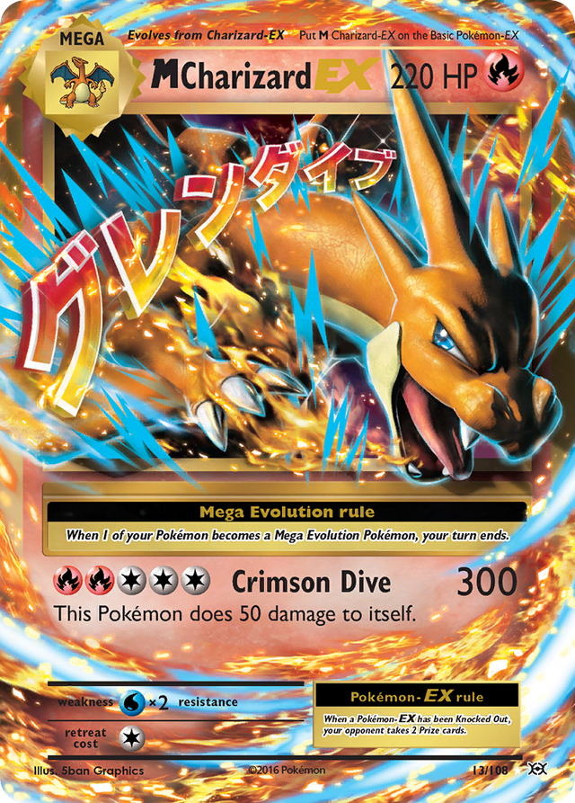 M Charizard EX (13/108) [XY: Evolutions] - PCA Designer Toys