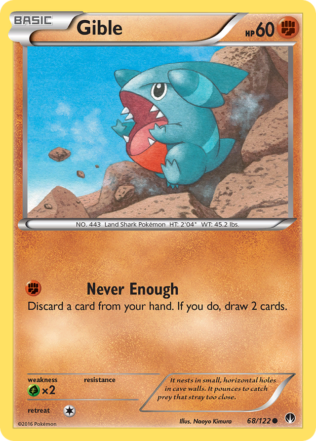 Gible (68/122) [XY: BREAKpoint] - PCA Designer Toys