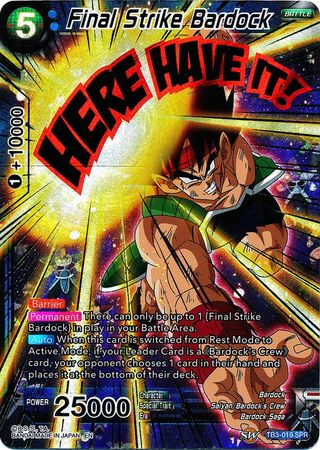 Final Strike Bardock (SPR) (TB3-019_SPR) [Clash of Fates] - PCA Designer Toys
