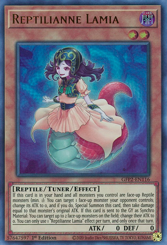 Reptilianne Lamia [GFP2-EN116] Ultra Rare - PCA Designer Toys