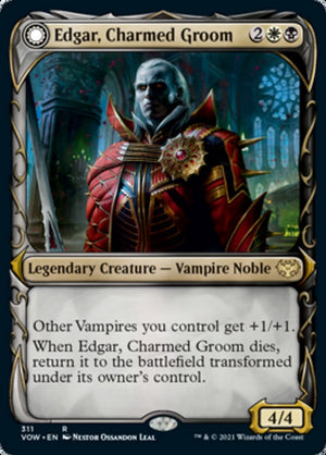 Edgar, Charmed Groom // Edgar Markov's Coffin (Showcase Fang Frame) [Innistrad: Crimson Vow] - PCA Designer Toys