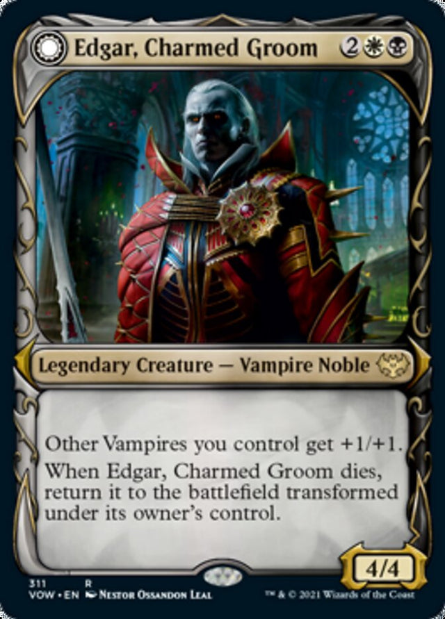 Edgar, Charmed Groom // Edgar Markov's Coffin (Showcase Fang Frame) [Innistrad: Crimson Vow] - PCA Designer Toys