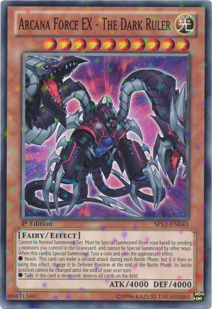 Arcana Force EX - The Dark Ruler [SP13-EN043] Starfoil Rare - PCA Designer Toys