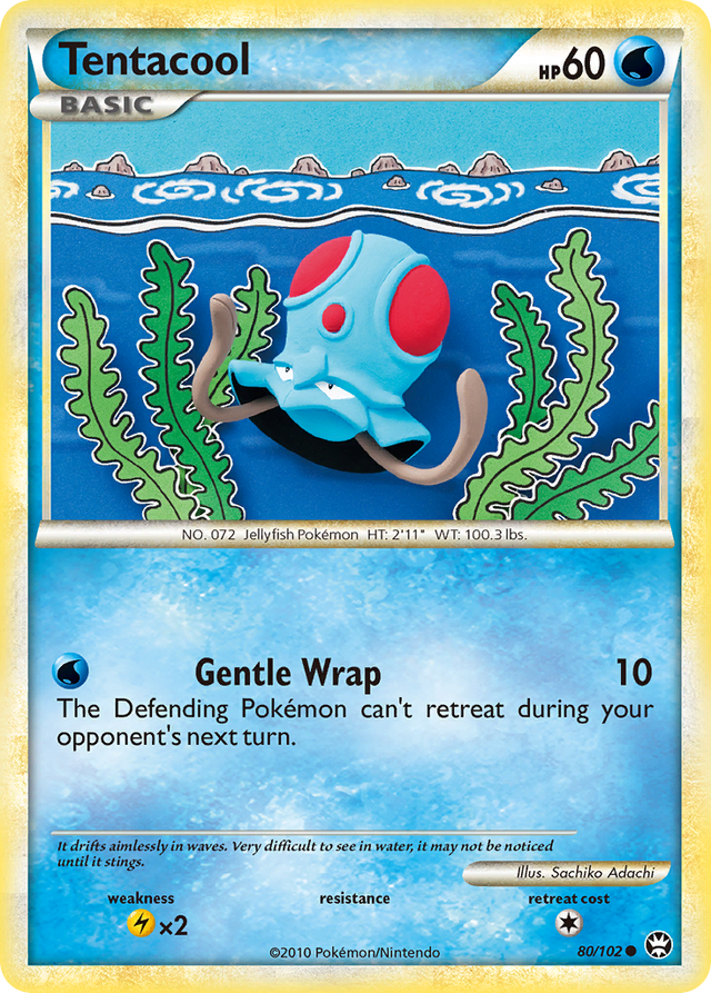 Tentacool (80/102) [HeartGold & SoulSilver: Triumphant] - PCA Designer Toys