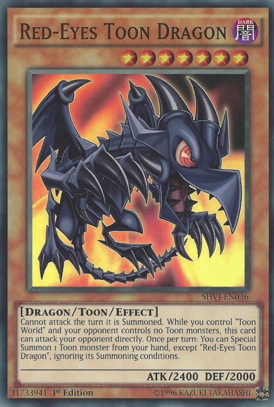 Red-Eyes Toon Dragon [SHVI-EN036] Super Rare - PCA Designer Toys